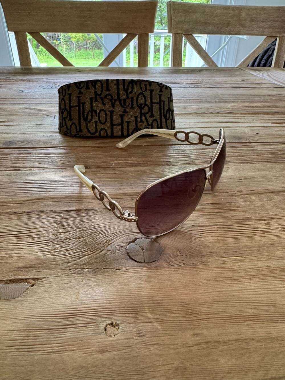 Vintage Victor Hugo SH1151S Aviator Sunglasses with Case